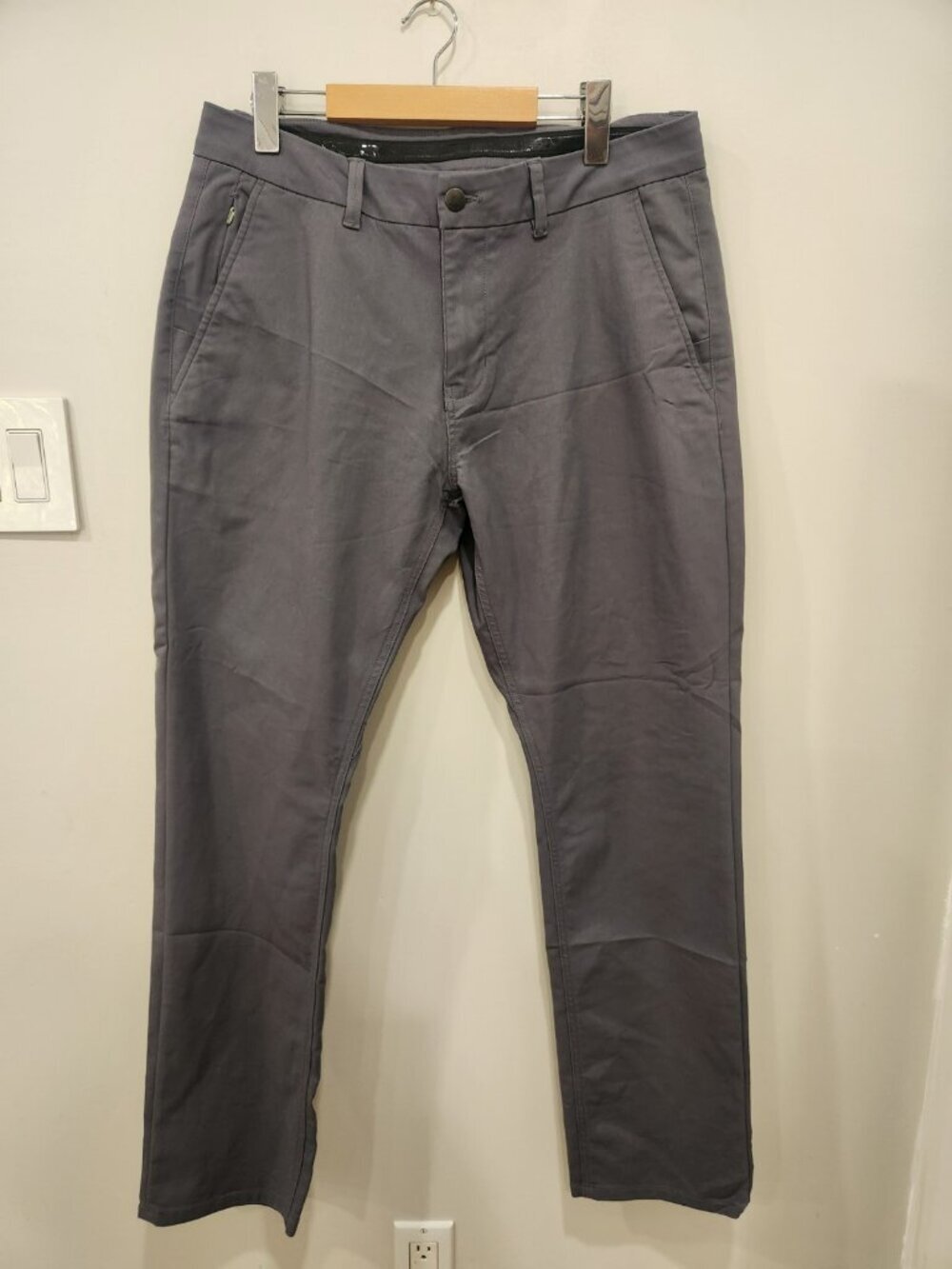 DUER DU/ER Nustretch Relaxed 5 Pocket Pants Mens 34X32 Grey Performance Wear